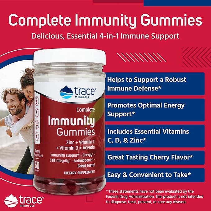 Trace Minerals | Immunity Gummies | 60 Gummies