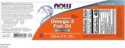 NOW Supplements, Omega-3 Fish Oil Liquid, 7-Ounce
