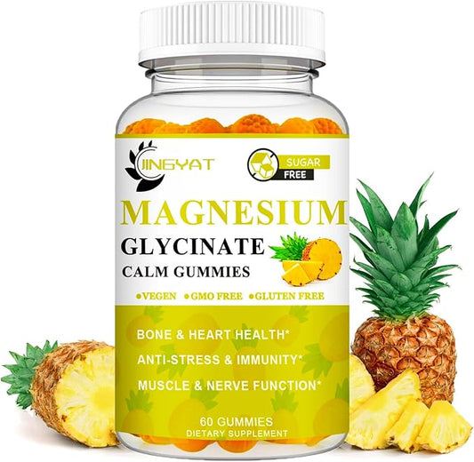 Magnesium Glycinate Gummies 500mg with Magnesium 500mg, Easy D3, High