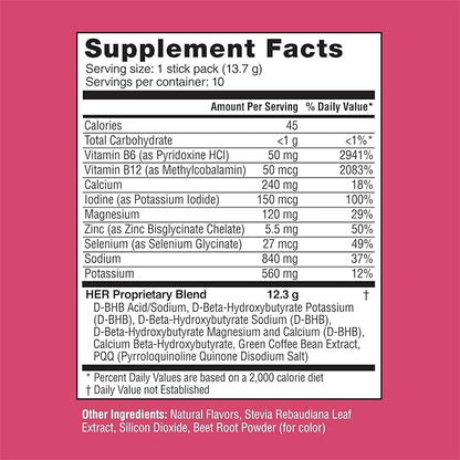 Intermittent Fasting Drink Mix for Women - BHB Exogenous Ketones Powder with Fasting Electrolytes & Green Coffee Bean Extract for Energy Focus and Hormonal Balance Support (Watermelon) - 30ct