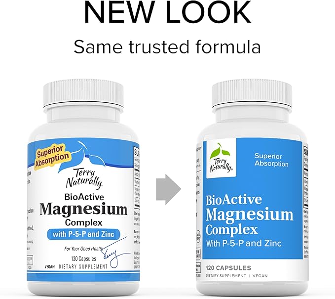 Terry Naturally BioActive Magnesium Complex 120 Capsules B6 & 120 Servings