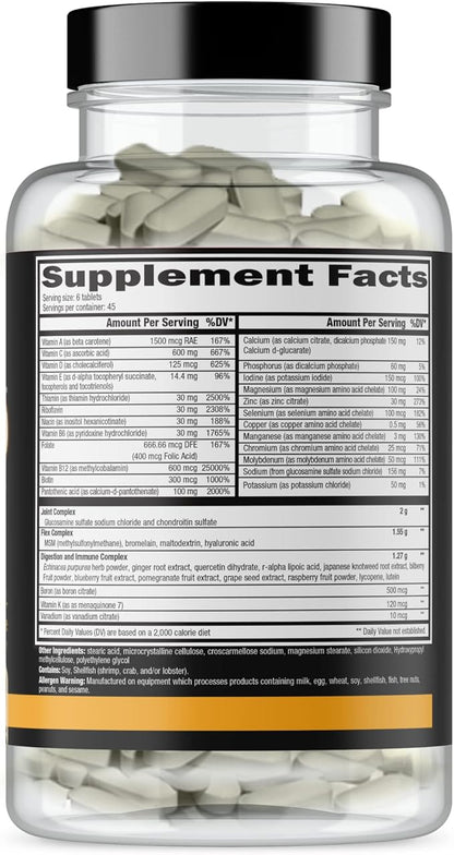 CONTROLLED LABS Orange Triad Daily Multivitamin, 45 serv