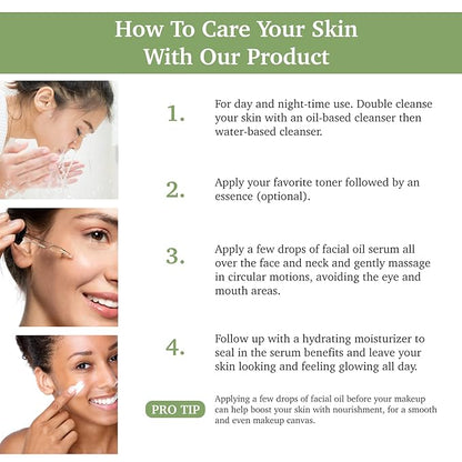 100% NATURAL TEA TREE OIL Vegan Facial Serum for Sensitive Oily Skin Acne Prone with Vitamin E Jojoba Oil Gua Sha 30ml Glass skin Clear Care Non-Greasy and Fast Absorbing Formurla PURIFECT MADE IN USA