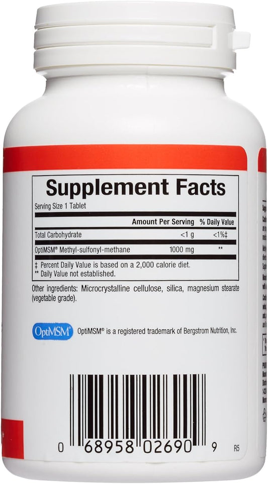 Natural Factors, MSM 1000 mg, Supports 90 capsules (90 servings)