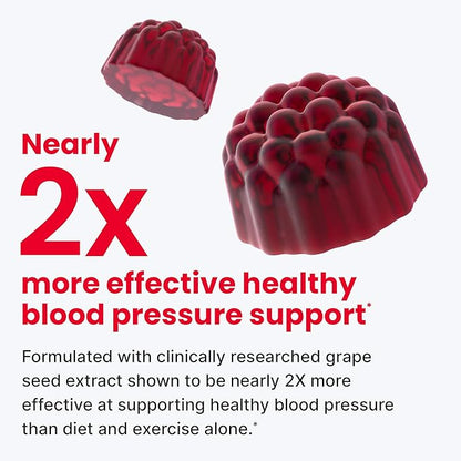 humanN SuperBeets Heart Gummies - Beet Gummy with Heart-Healthy Energy Support, Grape Seed Extract & Beetroot Powder, Sugar Free - Pomegranate Berry Flavor, 120 Count
