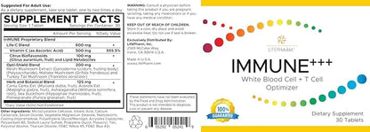 IMMUNE+++ Vital Essentials Vitamin C Supplement 500mg - 3 Powerful 30 Tablets
