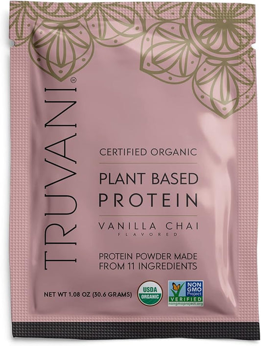 Truvani Vegan Pea Protein Powder 20g Organic 1 Serving
