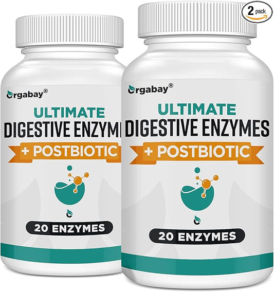 Digestive Enzymes 1000mg with Postbiotics, 20 120 Veggie