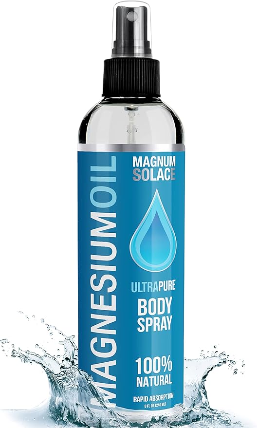 Pure Magnesium Oil Spray - 100% Natural Magnesium Spray - Sourced from The Dead Sea, 8 oz