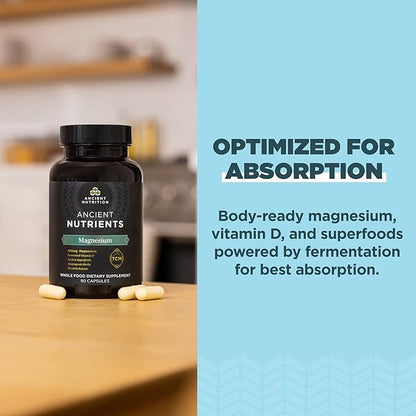Magnesium Supplement by Ancient Nutrition, Magnesium 300mg with 90 Capsules