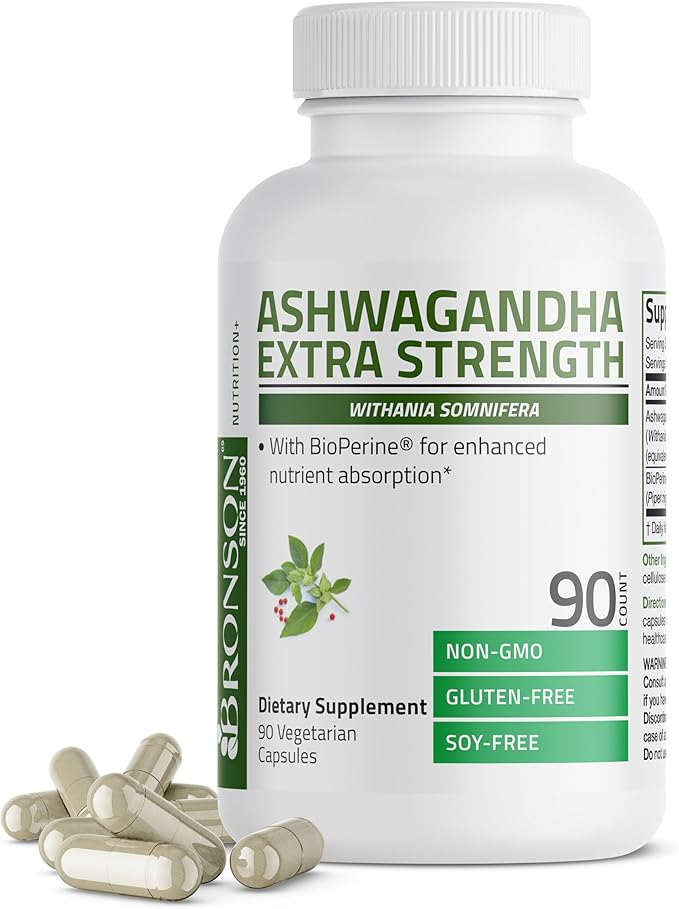 Bronson Ashwagandha Extra Strength Stress & 90 Vegetarian