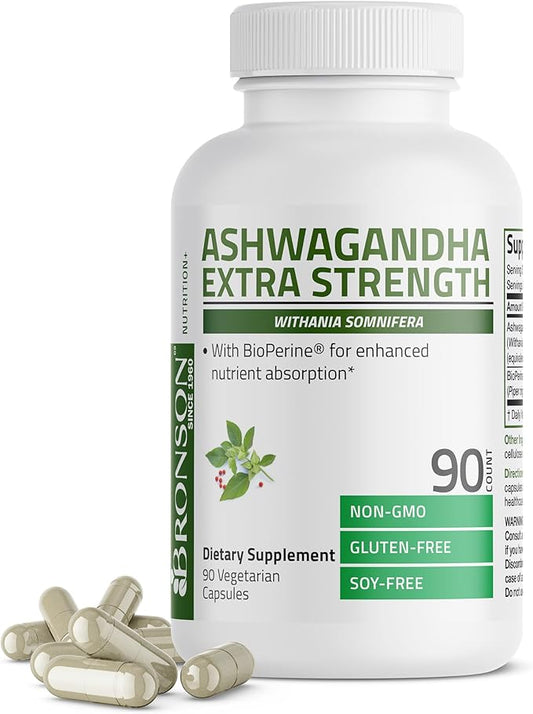 Bronson Ashwagandha Extra Strength Stress & 90 Vegetarian
