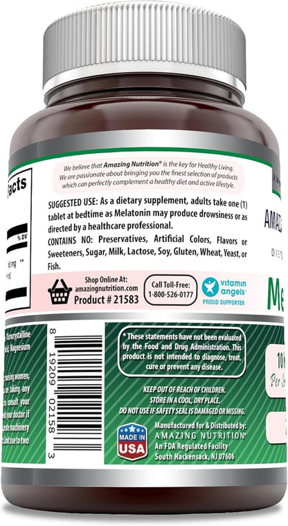 Amazing Formulas Melatonin Supplement 10 Mg 250 Tablets