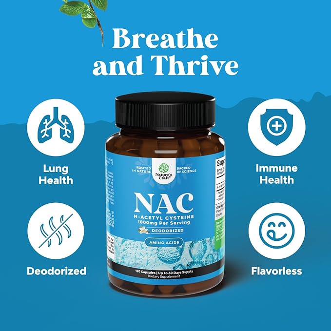 NAC Supplement N-Acetyl Cysteine 1000mg 1000mg Capsules (2 Months)