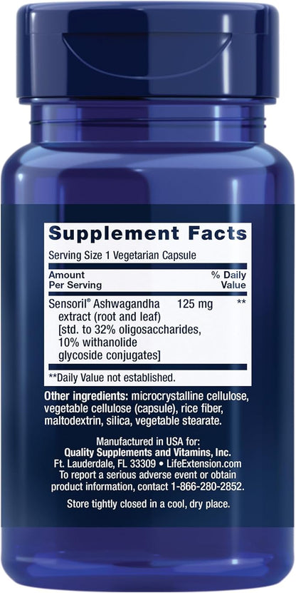 Life Extension DHEA 25mg and Optimized Ashwagandha - Supplements for Hormone Balance, Stress Relief, Immune and Cognitive Support - 100 Capsules and 60 Capsules