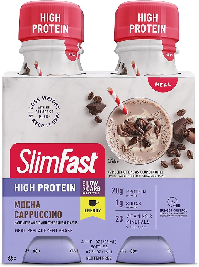 SlimFast Advanced Energy High Protein Meal 20g of 4 Count 3)