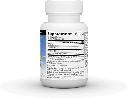 Source Natruals Policosanol with Coenzyme Q10, 10 Mg 30 Tablets