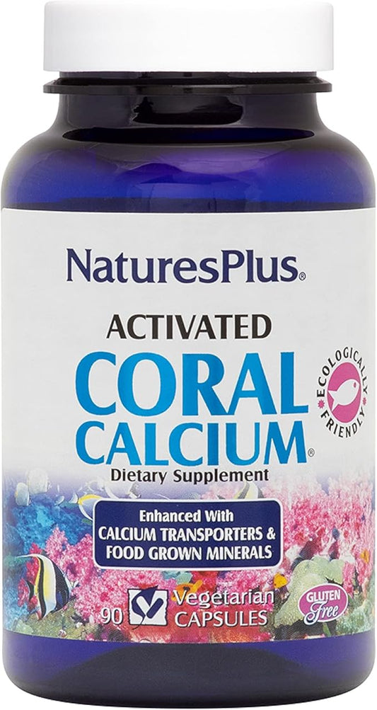 NaturesPlus Activated Coral Calcium 345 mg, 90 Vegetarian 30 Servings