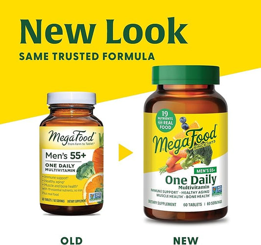 MegaFood Men's 55+ One Daily B12, Vitamin 9 Food 120 Tabs