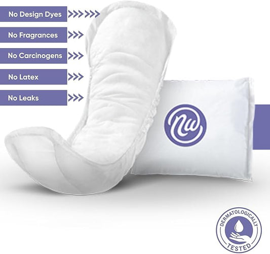 Incontinence Pads for Women, Skin-Safe Design, 15.75 in, 30 Count, 1 Pack