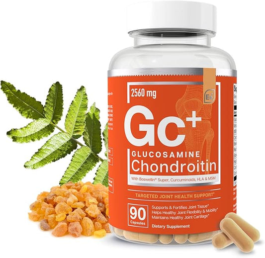 Essential Elements Glucosamine Chondroitin MSM Boswellia 90 Capsules
