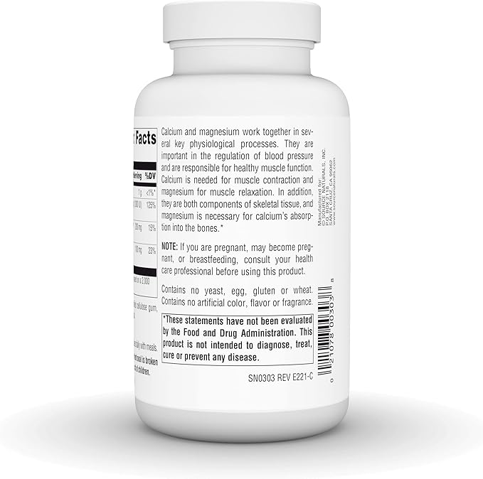 Source Naturals Calcium & Magnesium, Amino D-3, 300 300 MG 100 Tablets