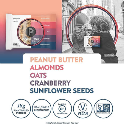 Protein Puck Plant Based Bars 12 grams 4 Count (1 Pack)