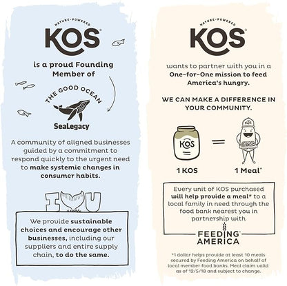 KOS Organic Super Greens Powder Erythritol Free 28 Servings