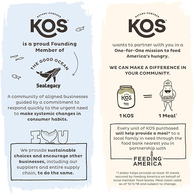 KOS USDA Organic Blue Spirulina Powder, Phycocyanin 27 Servings