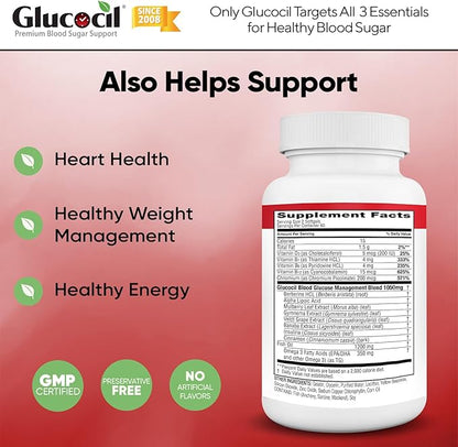 Glucocil – Premium Blood Sugar Support 2 Million 3 Essentials 2008, with