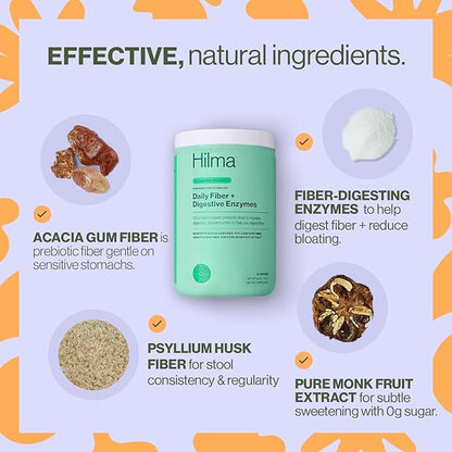 Hilma Daily Fiber + Digestive Enzymes 30 Servings