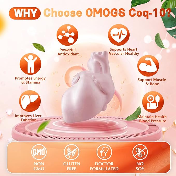 CoQ10 400mg Softgels, Coenzyme Q10 High 60 Softgels