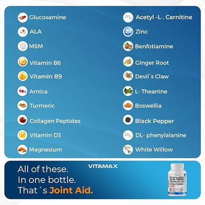 Vitamax Glucosamine MSM Turmeric ALCAR Boswellia 120ct