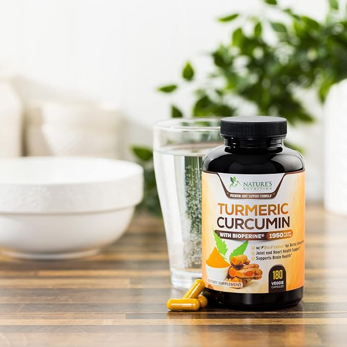 Turmeric Curcumin with BioPerine 95% Standardized 1950mg - 180 Capsules