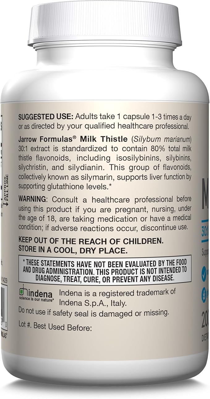 Jarrow Formulas Milk Thistle 150 mg 30:1 Extract 200 Servings 12 Packs