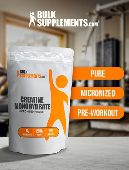 BulkSupplements.com Creatine Monohydrate Powder 5g (5000mg) (5000mg) per 250g (8.8 (8.8 oz) 1)