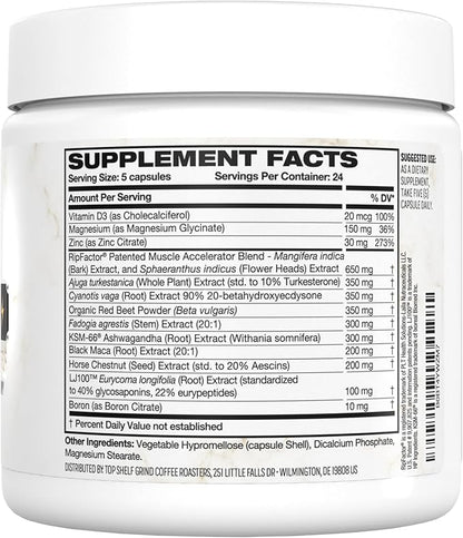 King Maker, 13-in-1 Anabolic Supplement for Men to Increase Stamina, Lean Muscle Growth & Recovery, N.O. Booster with Tongkat Ali (LJ100), 120 Capsules