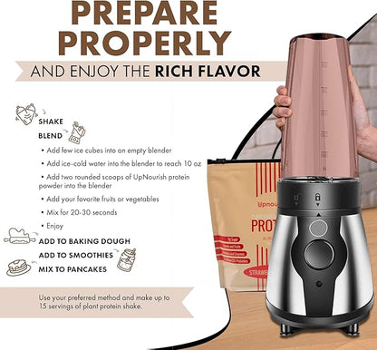 UpNourish Strawberry Banana Vegan Protein Powder, 15 Servings