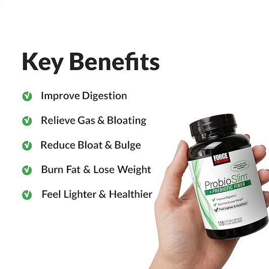 Force Factor ProbioSlim + Prebiotic Fiber 120 Capsules