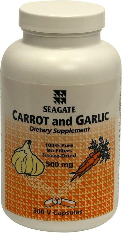 Seagate Products Carrot and Garlic 500mg 300 Capsules