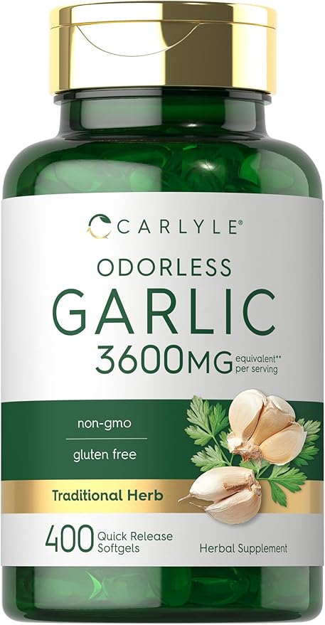 Carlyle Odorless Garlic Extract 3600mg Softgels 400 Count