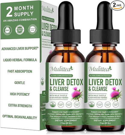 (2 Pack) Liver Health Liquid Drops w/21 Potent