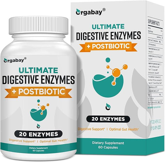 Digestive Enzymes 1000mg with Postbiotics, 20 60 Veggie