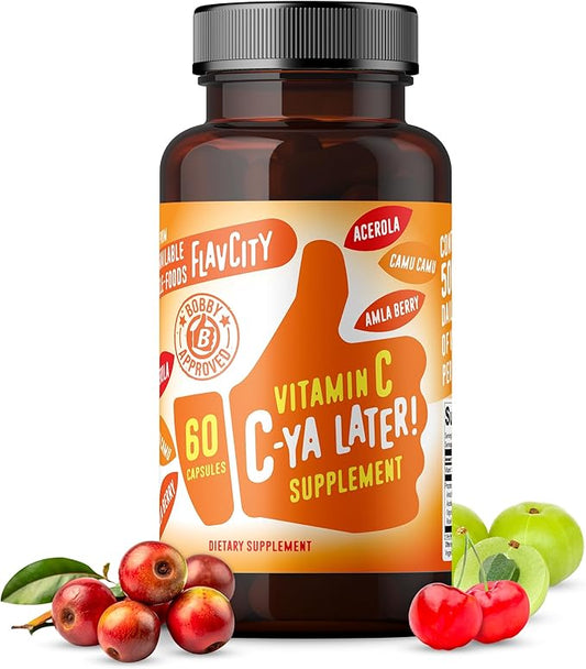 FlavCity Vitamin C Supplement, C-Ya later- 60 Capsules