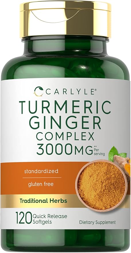 Carlyle Turmeric and Ginger Supplement 3000 mg 120 Softgel