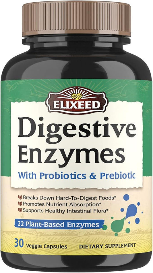 Digestive Enzymes plus Probiotics & Prebiotics, 22 Digestive 30 Caps