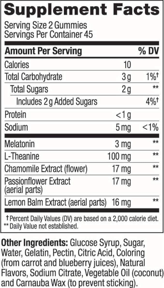 OLLY Sleep Gummy, Occasional Sleep Support, 3 mg 90 Count
