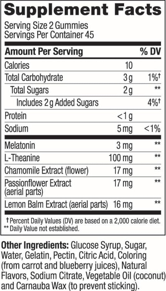OLLY Sleep Gummy, Occasional Sleep Support, 3 mg 90 Count
