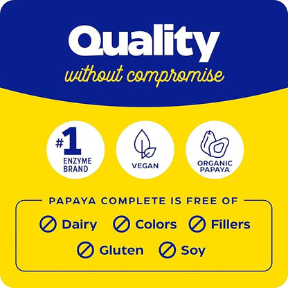 Enzymedica Papaya Complete, Daily Digestive Enzymes 240 Chewable