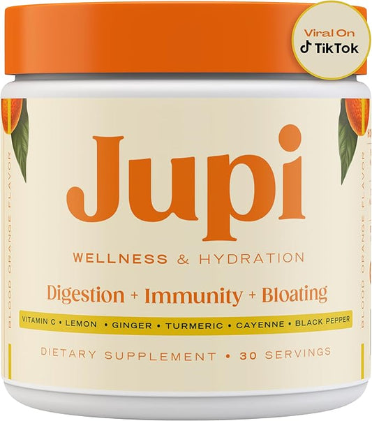Hydration & Wellness Powder – Turmeric Shots, Ginger Shots, Vitamin C Supplement for Energy, Immune Support & Digestive Health – Vegan, Gluten-Free Daily Drink Mix for Men & Women, Citrus Flavor